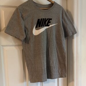 Nike Heather Gray Tee with White Logo